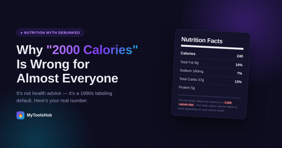 Why "2000 Calories a Day" Is Wrong for Almost Everyone