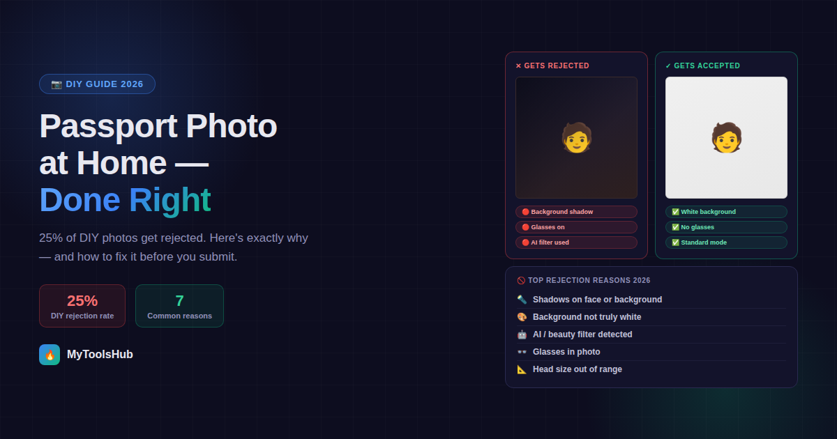 How to Take a Passport Photo at Home That Won't Get Rejected (2026)